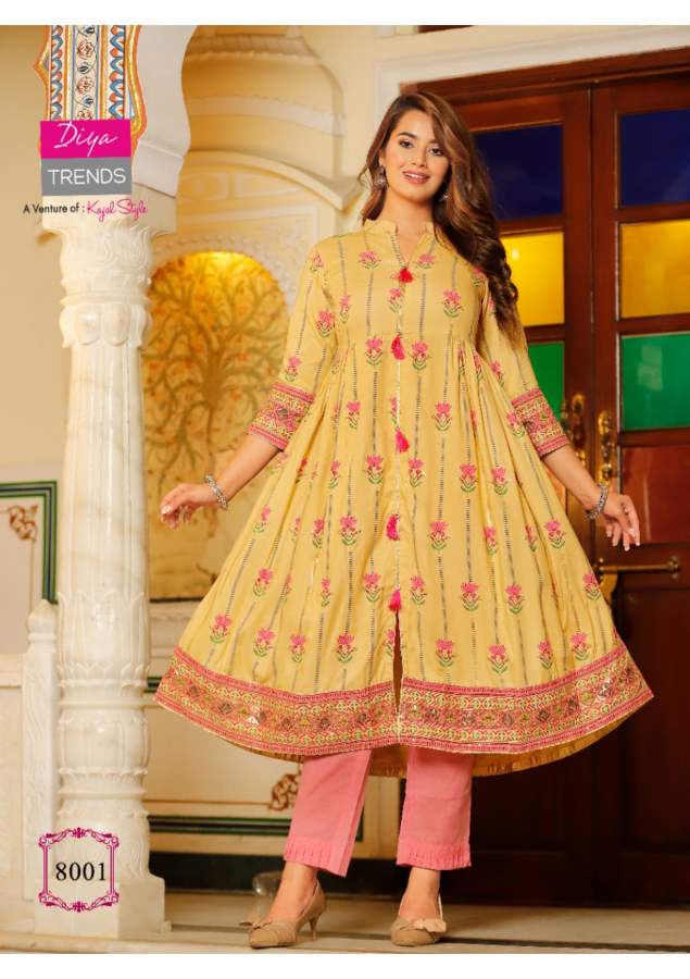 Ethnicity 8 Fancy Ethnic Wear Designer  Anarakali Kurti Latest Collection